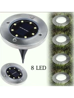 SOLÁRNÍ LAMPA 8 LED SMD PRO PROLOMENÍ KPL.4PCS