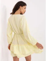 Šaty MI SK A5079.27 světle žluté Šaty MI SK A5079.27 světle žluté