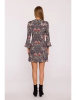 M877 Šaty s potiskem a širokými manžetami - model 1