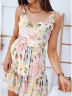 MADI ecru květinové šaty FashionStreet EY1616