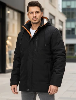 Pánská zimní bunda s kapucí černá FashionStreet TX4992