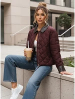 Dámská přechodná prošívaná bunda bordó FashionStreet TY5620