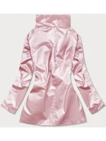 Tenká růžová dámská bunda se stojáčkem (AG5-017) Tenká růžová dámská bunda se stojáčkem (AG5-017)