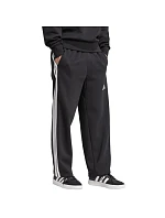 Pánské kalhoty adidas Essentials Three Stripes Fleece Wide Leg černé JM1770 Pánské kalhoty adidas Essentials Three Stripes Fleece Wide Leg černé JM1770