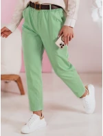 Dámské volnočasové kalhoty s páskem SOFELIA světle zelená FashionStreet UY2506