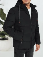 Pánská prošívaná zimní bunda s kapucí černá FashionStreet TX5060