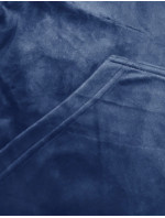 Modrá dámská velurová souprava s rozepínací mikinou (8C1176-66)