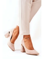 Semišové lodičky Lewski 3117 Béžové