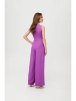 K184 Kombinéza s širokými nohavicemi - levandulová