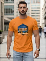 Pánské bavlněné tričko s potiskem EXPAND orange FashionStreet NX5004R Pánské bavlněné tričko s potiskem EXPAND orange FashionStreet NX5004R
