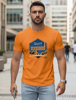 Pánské bavlněné tričko s potiskem EXPAND orange FashionStreet NX5004R