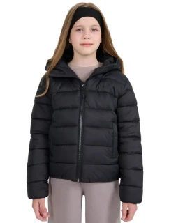 Dětská péřová bunda 4F U0704 tmavě černá 4FJWAW25TDJAU0704 20S