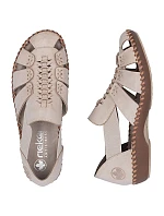 Béžové kožené dámské sandály Rieker M1679-60