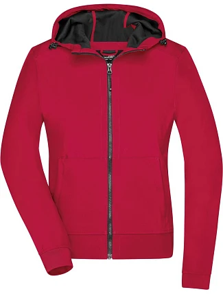 Daiber JN 1145 Dámská 2-vrstvá softshellová bunda s kapucí 02.1145 red/black Daiber JN 1145 Dámská 2-vrstvá softshellová bunda s kapucí 02.1145 red/black