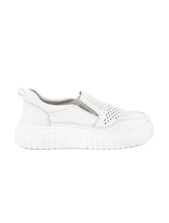 Stylové polobotky bílé dámské platforma