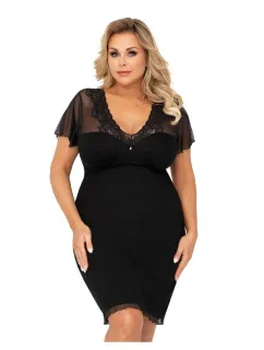 Noční košile Ivana black plus - Donna
