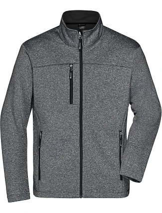 Daiber JN 1148 Pánská 2-vrstvá melanžová softshell bunda 02.1148 dark melange/black Daiber JN 1148 Pánská 2-vrstvá melanžová softshell bunda 02.1148 dark melange/black