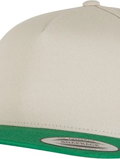 Flexfit 6007/6007T 5 panelová Snapback kšiltovka 55.6007 beige/green