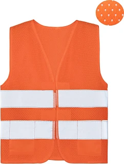 Korntex KWM – Korfu Dětská síťovaná bezpečnostní vesta 76.KWM1 orange