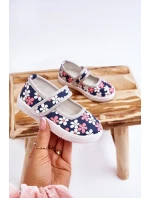 Dětské balerínky v květech námořnických modro-Šedá Noah