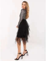 Šaty MI SK A5471.87 černá a stříbrná