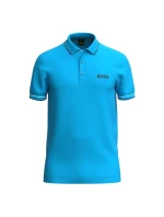 Pánská polokošile BOSS Paul Pro Turquoise/Aqua slim fit tyrkysové barvy (50506203-442)