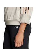 Dámská mikina adidas Animal Print 3-Stripes French Terry Sweatshirt cream JM1836