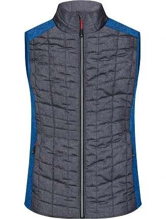 Daiber JN 739 Dámská pletená hybridní vesta 02.0739 royal melange/anthracite melange