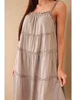 Dámské bavlněné šaty na ramínka s volány fango