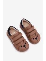 Kožené dětské polobotky Barefoot s Medvídkem Bartek Béžové Kožené dětské polobotky Barefoot s Medvídkem Bartek Béžové