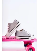 Dětské tenisky vázané stříbrný Wella