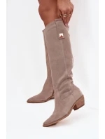 Kozačky na podpatku  model 220209 Step in style