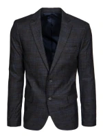 Pánská jednořadá šedá bunda FashionStreet MX0639