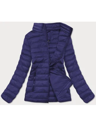 Tmavě modrá lehká dámská prošívaná bunda (20311-215) Tmavě modrá lehká dámská prošívaná bunda (20311-215)
