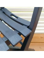 SADA 4 SKLÁDACÍCH PLASTOVÝCH ŽIDLÍ KOMODO V ANTRACITOVÉ BARVĚ