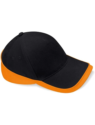 Beechfield B 171 5 panelová týmová závodní kšiltovka 53.0171 black/orange