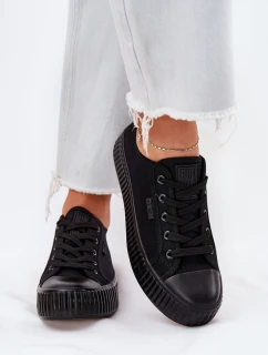 Dámské Textilní Tenisky Na Platformě Big Star RR274775 Černé