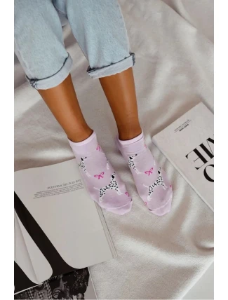 Dámské kotníkové ponožky Dalmatin – fialové