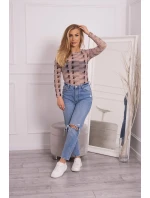 Halenkové body v bronzové béžové barvě