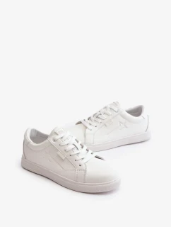 Pánské Tenisky Z Eko Kůže Big Star Hi-Poly System Bílé