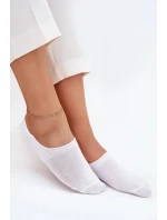 Dámské mikro-kotníkové bavlněné ponožky – bílé