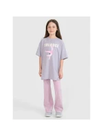 Dívčí tričko oversize s potiskem 4F 4FJRSS25TTSHF2646-25S