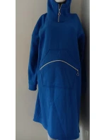 Dámská dlouhá teplá mikina 1111.1 modrá - FPrice