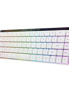 Herní klávesnice USB + RF Wireless + Bluetooth QWERTZ White ASUS ROG Falchion RX Low Profile Keyboard