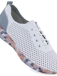 Dámské kožené polobotky bílé Artiker 58C0586