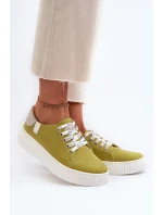 Dámské tenisky MEMORY FOAM SYSTEM BIG STAR NN276003 Limetkové