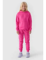 Dívčí Nekořeněná Mikina S Kapucí Hladká Fialová 4F 4FJWMM00TSWSF1316-51S