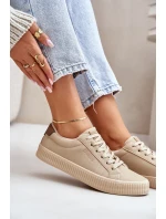 Zateplené Dámské Tenisky Big Star OO274A461 Béžové