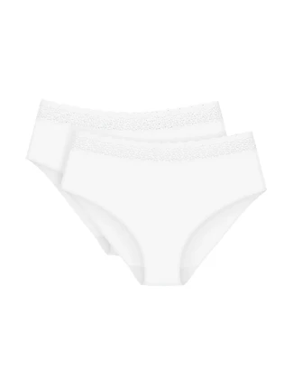 Dámské kalhotky Feel of Modal Midi 2P - WHITE - bílé 0003 - TRIUMPH Dámské kalhotky Feel of Modal Midi 2P - WHITE - bílé 0003 - TRIUMPH