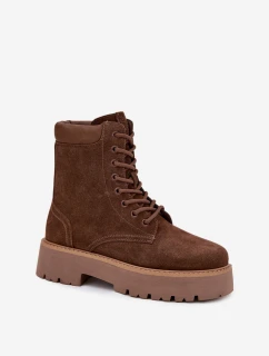 Dámské kožené farmářky Big Star – hnědé